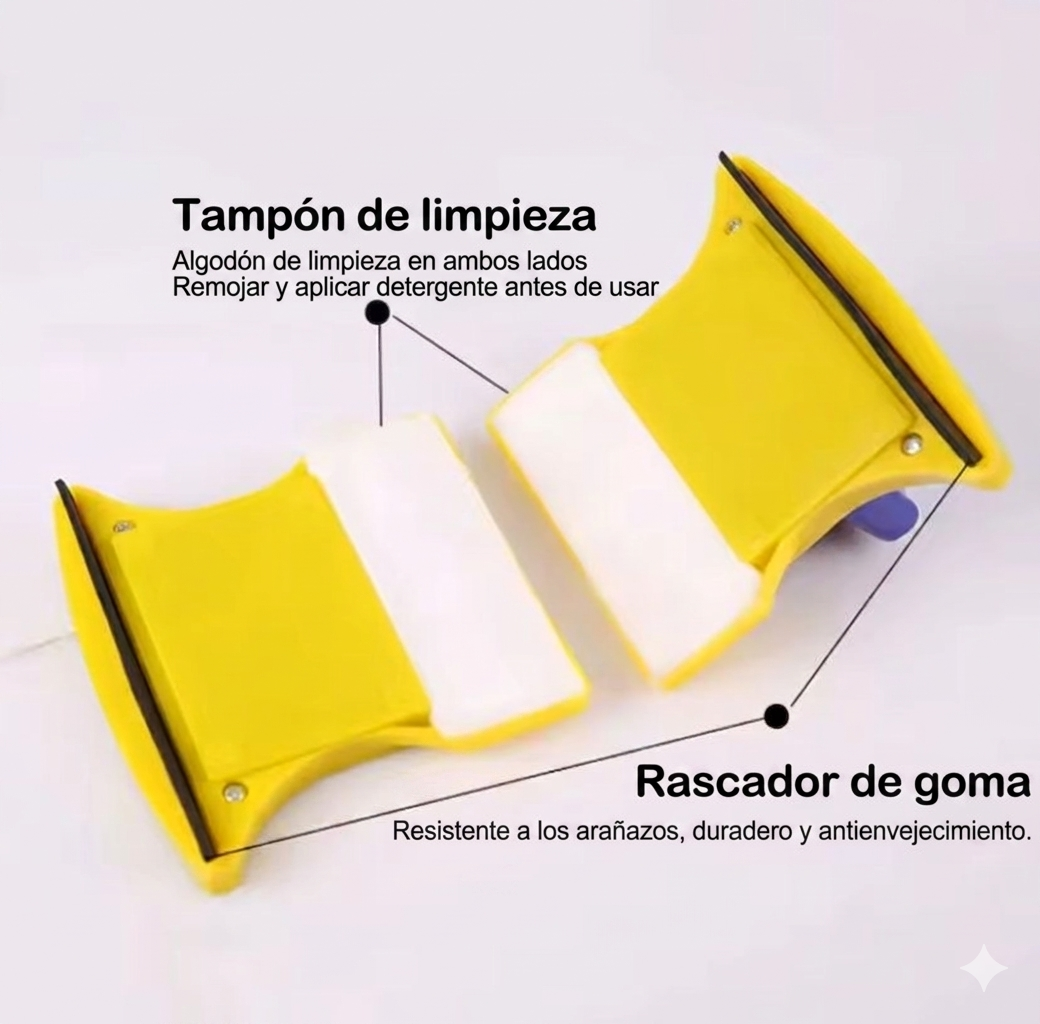 Limpiador Magnético de Ventanas Doble Cara