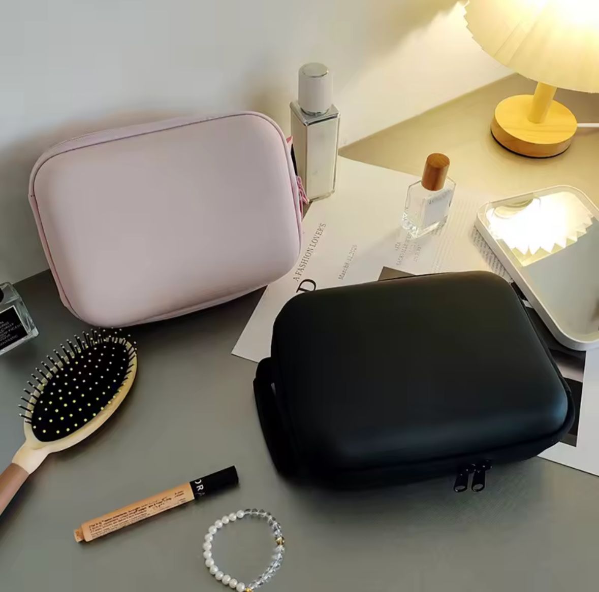 Neceser de Maquillaje Portátil con Espejo LED Integrado y 3 Modos de Luz