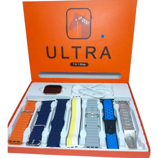 Combo reloj serie Ultra,  inteligente + 7 pulsos