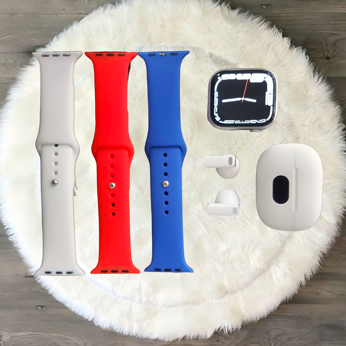 Combo Smartwatch Serie Ultra + Audífonos Pro 9 | 7 Piezas con Manillas y Cargadores