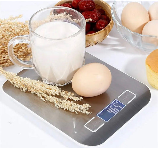 Gramera Digital de Cocina en Acero Inoxidable — Hasta 5kg Precisión 1g con Pantalla LCD