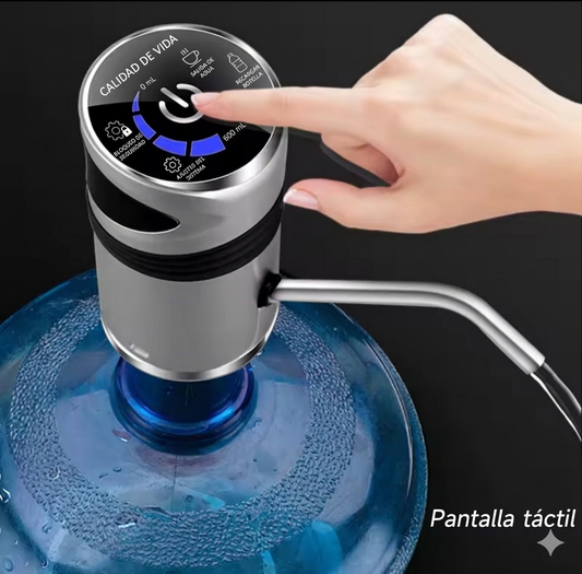 Dispensador Digital de Agua Eléctrico con Pantalla Táctil y Bloqueo Infantil – Recargable USB | Para Botellón 20L