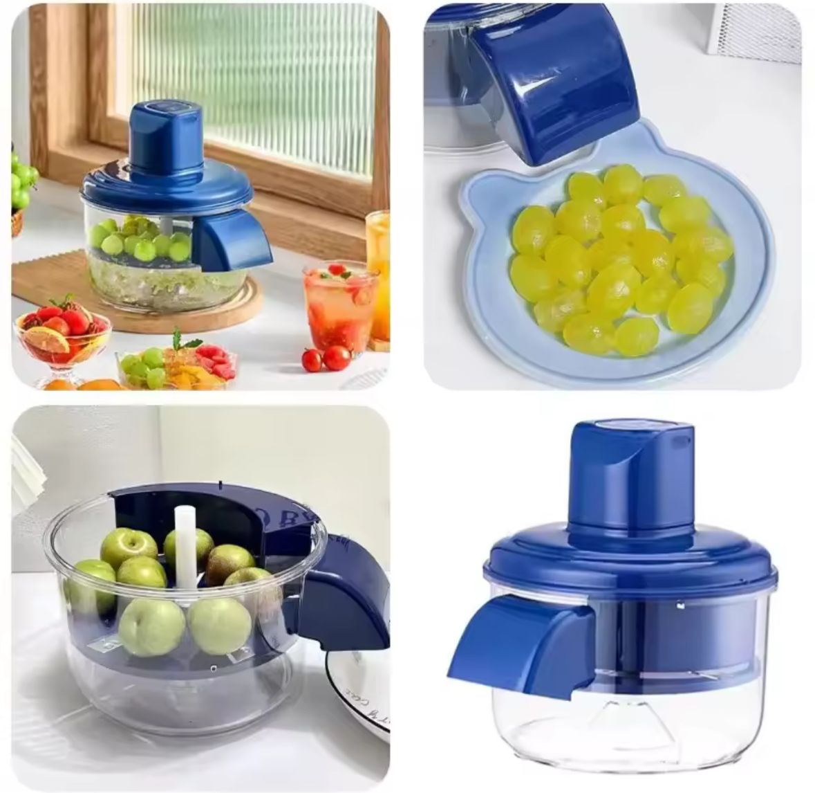 Peladora Eléctrica Automática de Frutas y Verduras — Dispensado con Un Clic