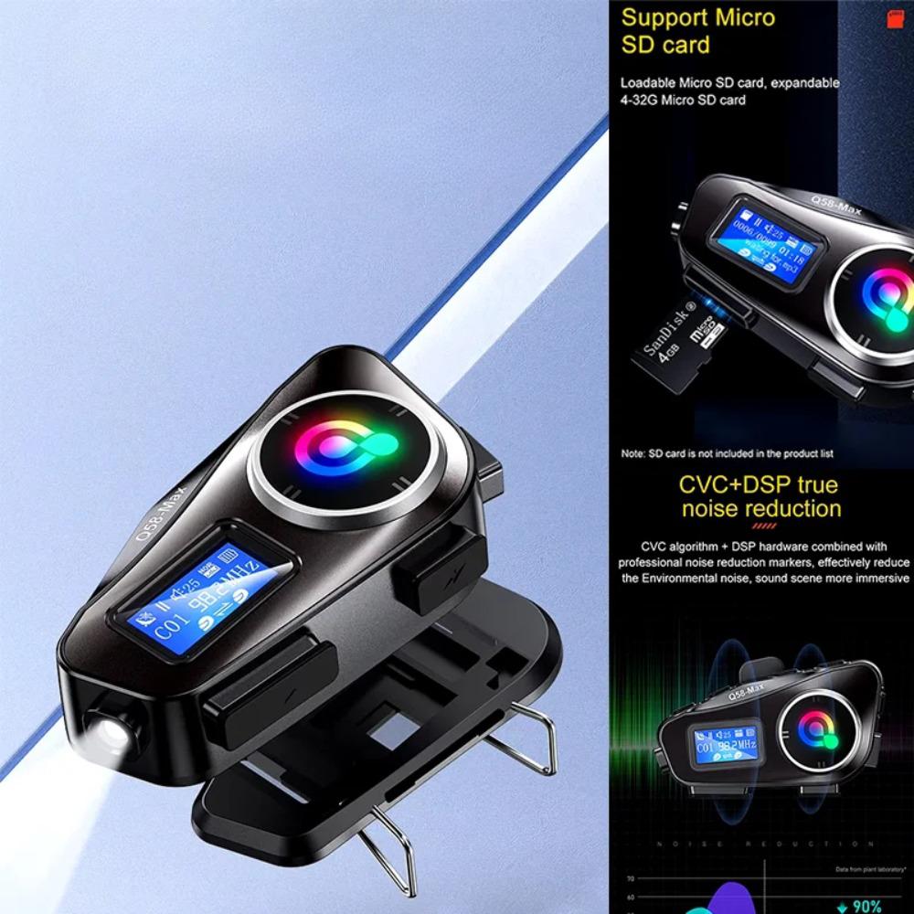 Intercomunicador doble para moto Q58 Max Bluetooth con radio FM y asistente de voz