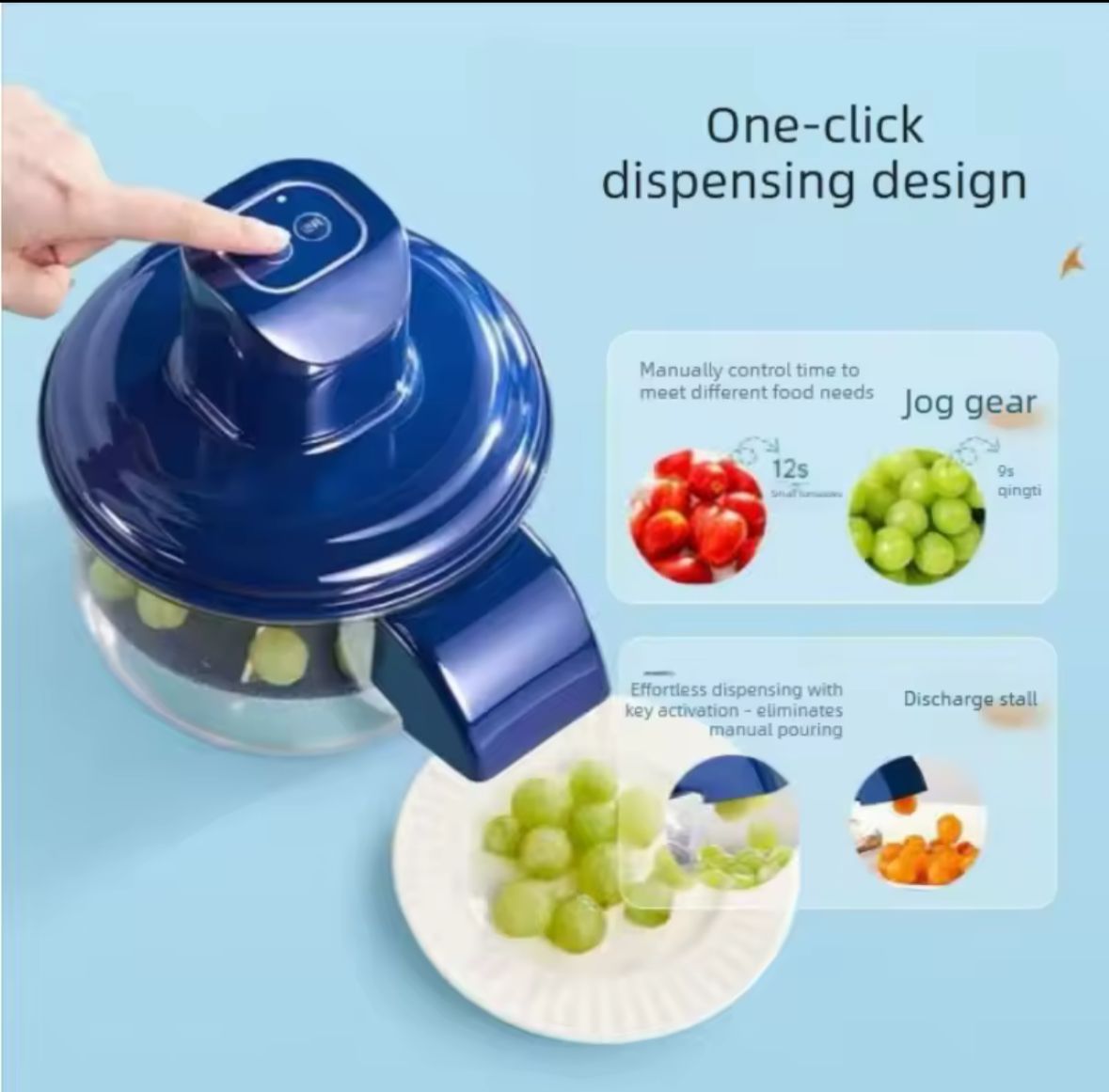 Peladora Eléctrica Automática de Frutas y Verduras — Dispensado con Un Clic