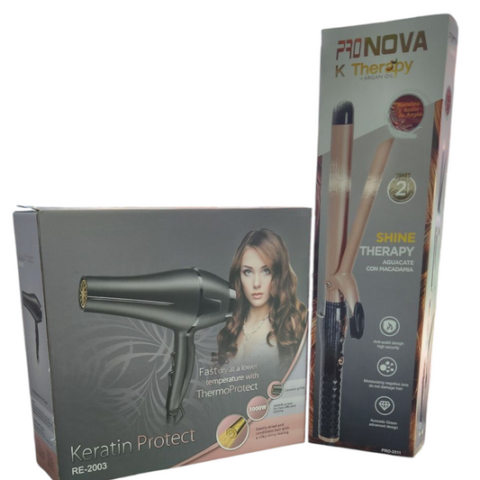 Combo 3 productos Secador + plancha  + rizadora