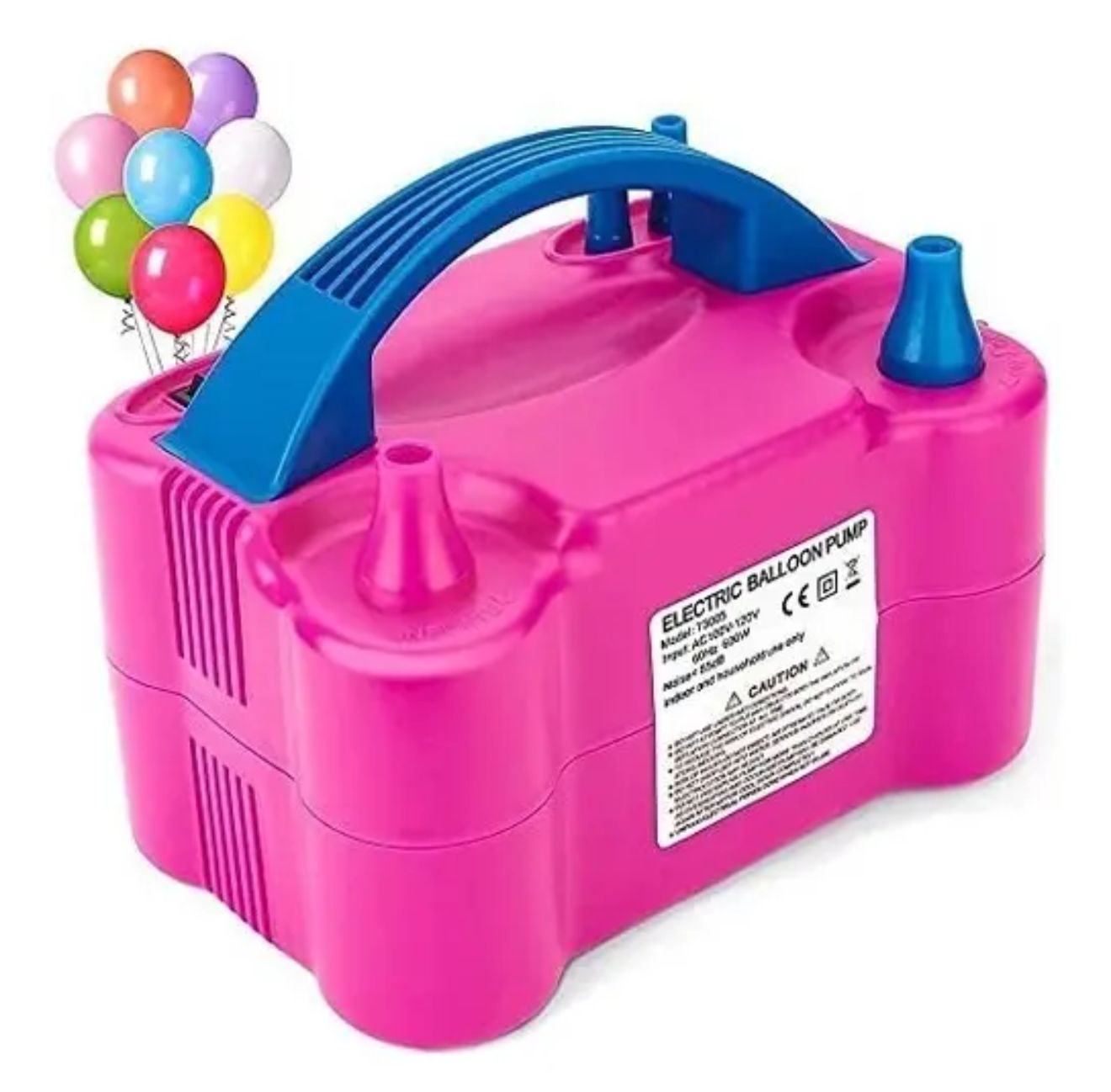 Inflador de Globos Eléctrico Doble Boquilla 600W — Fiestas y Eventos