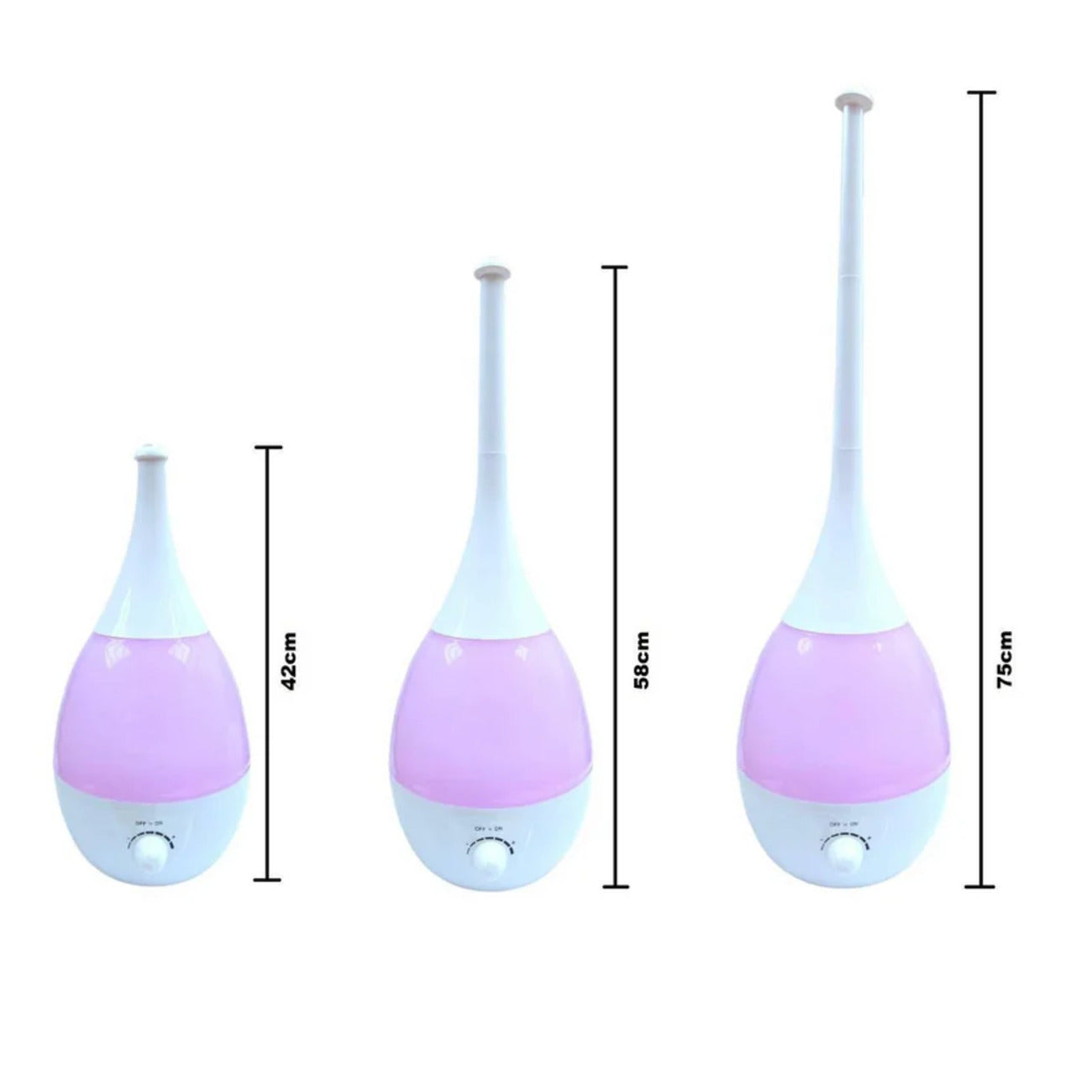 Humidificador Ultrasónico 3 Litros Tipo Jarra con Boquilla Alargada Sin Filtro – Difusor de Aromaterapia Silencioso